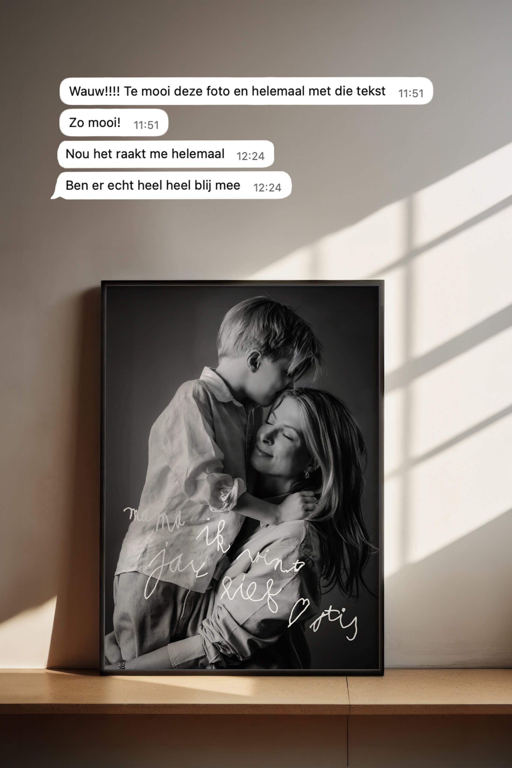 moederdag uniek cadeau minishoot portret persoonlijk